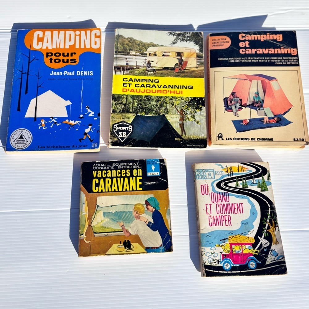 Vintage French Camping Caravanning Book Bundle 1960s 1970s
